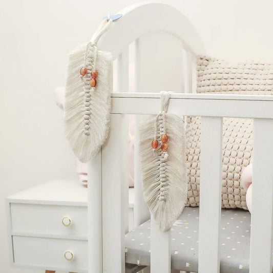 Plume macramé avec perles