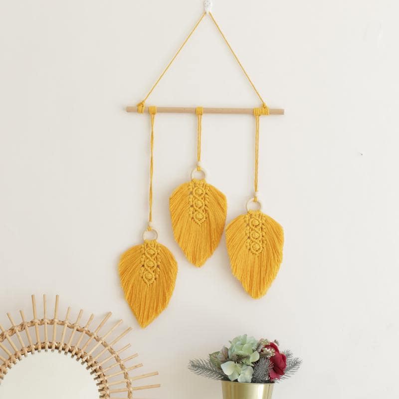 Déco plume macramé