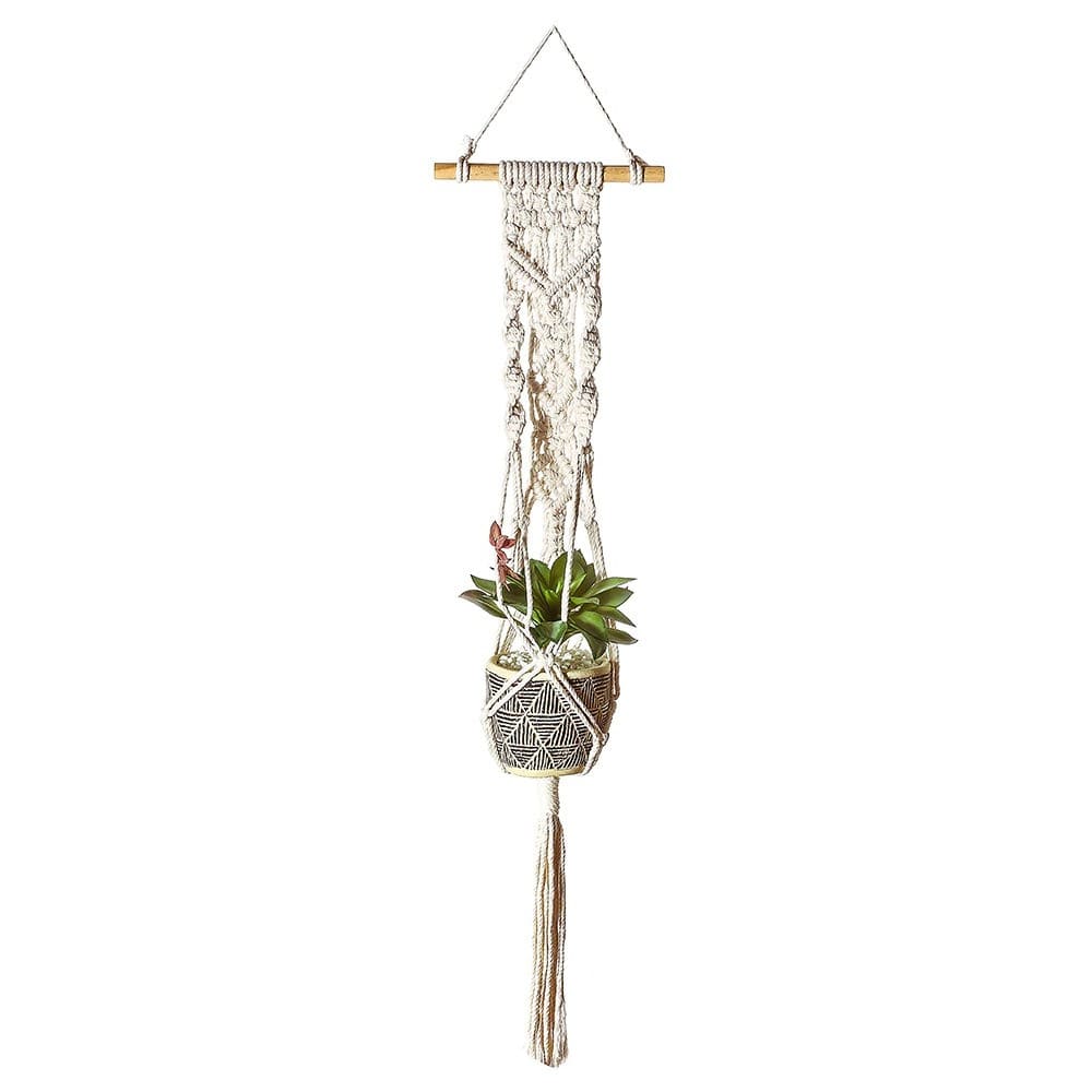 Porte plante en macramé