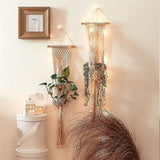 Porte-plante mural en macramé