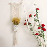 Porte-plante mural en macramé