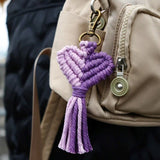 Porte-clé macramé cœur