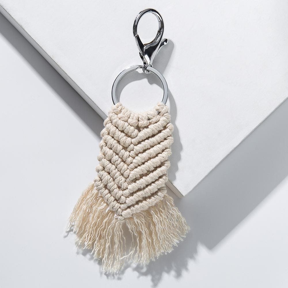 Porte-clé macramé simple