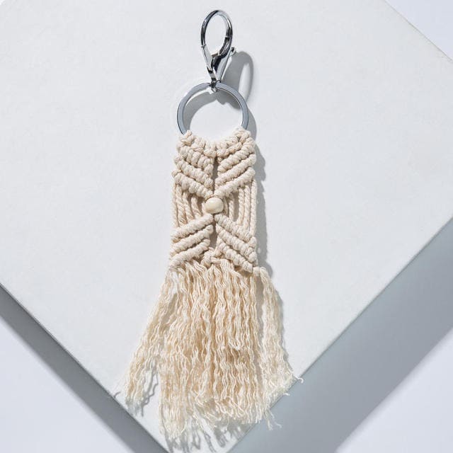 Porte-clé macramé simple