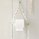 Porte rouleau macramé perles