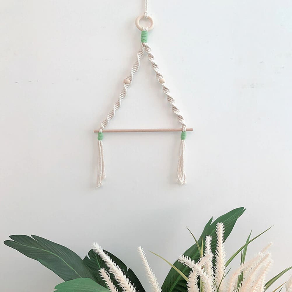 Porte rouleau macramé perles