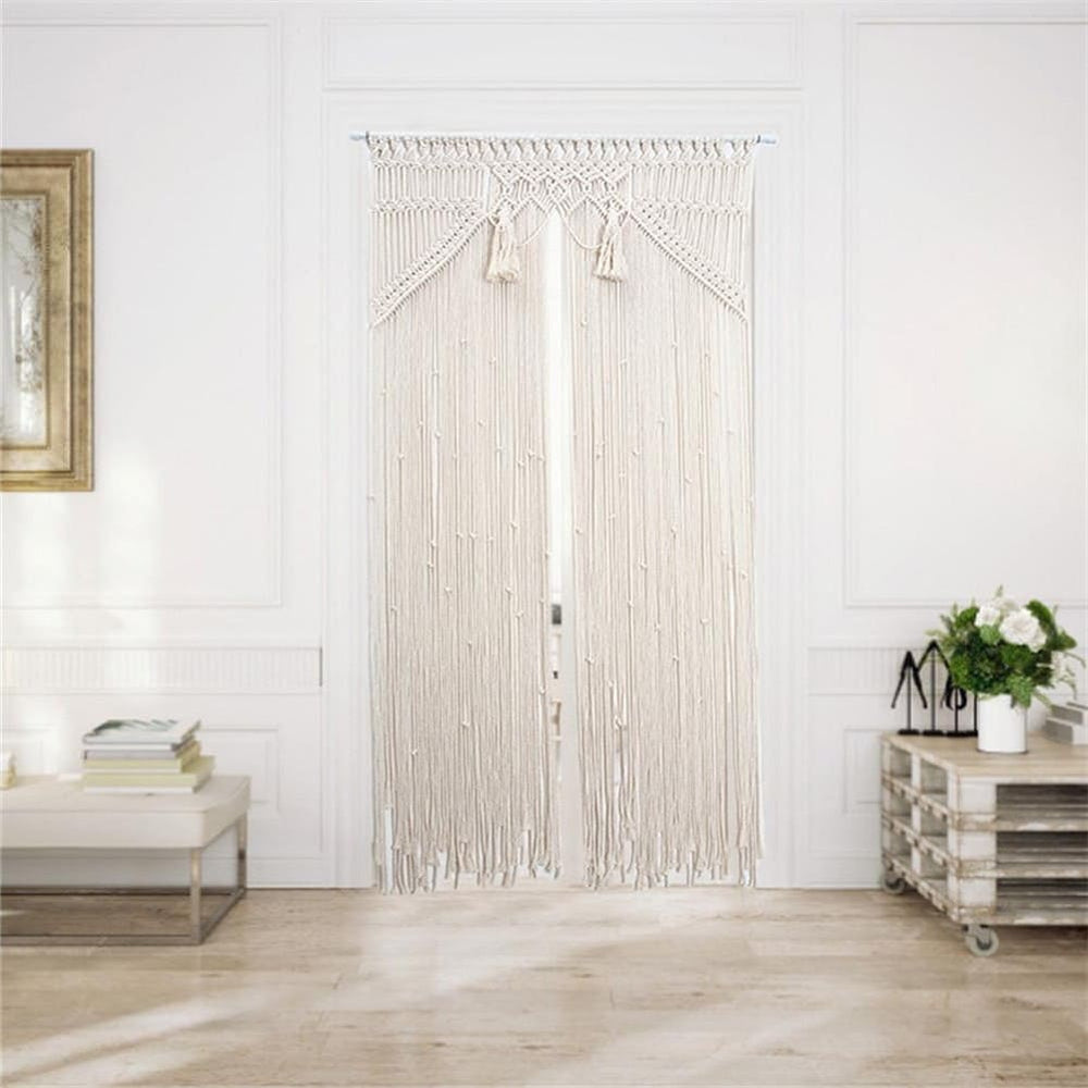Rideau corde macramé