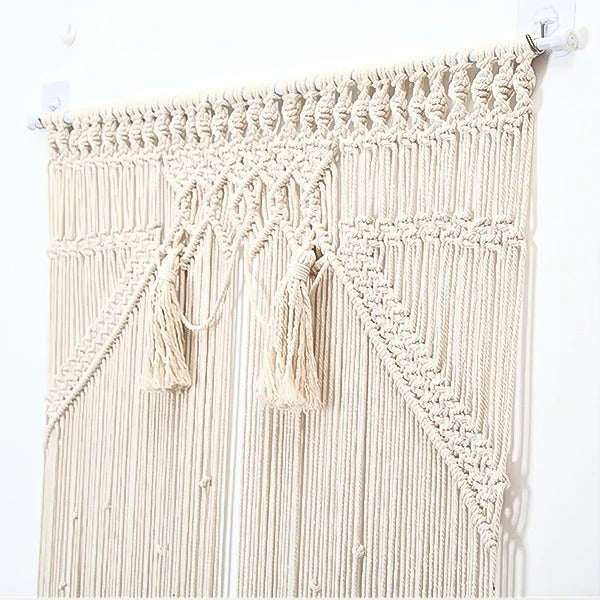 Rideau corde macramé