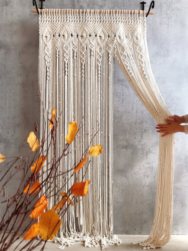 Rideau macramé bohème