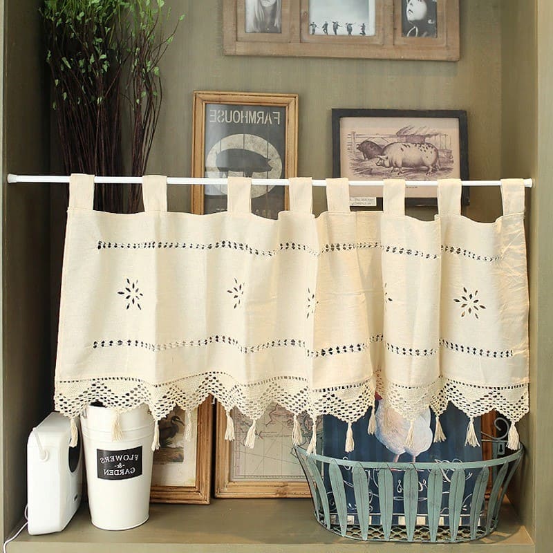 Rideau macramé cuisine