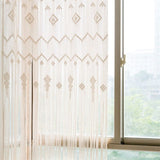 Rideau macramé fenêtre