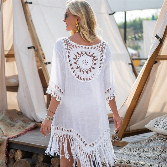 Robe longue macramé