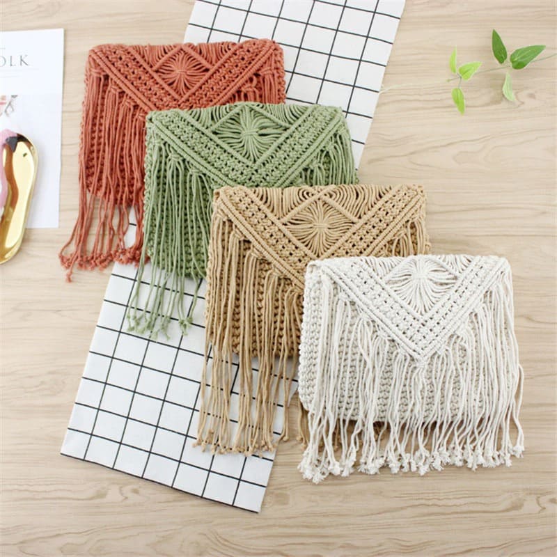 Sac bandoulière macramé