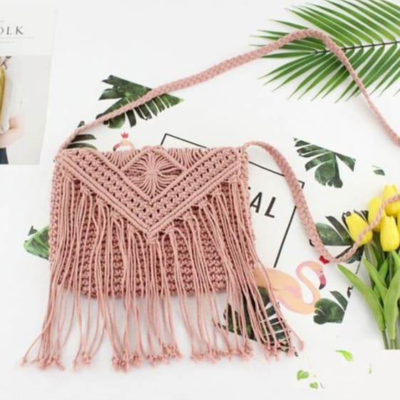 Sac bandoulière macramé
