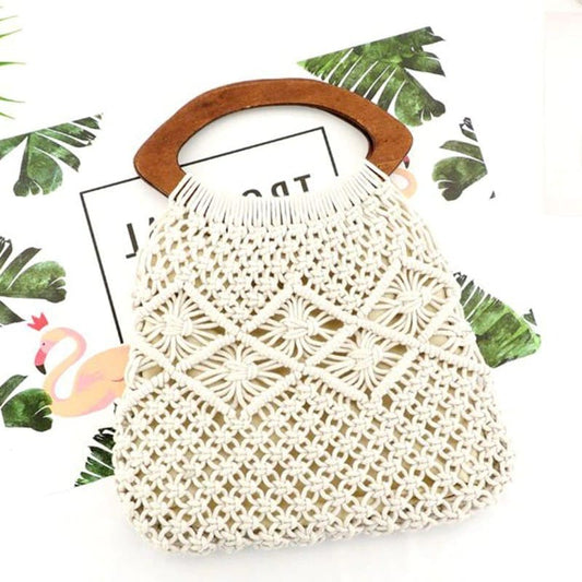 Sac crochet en macramé