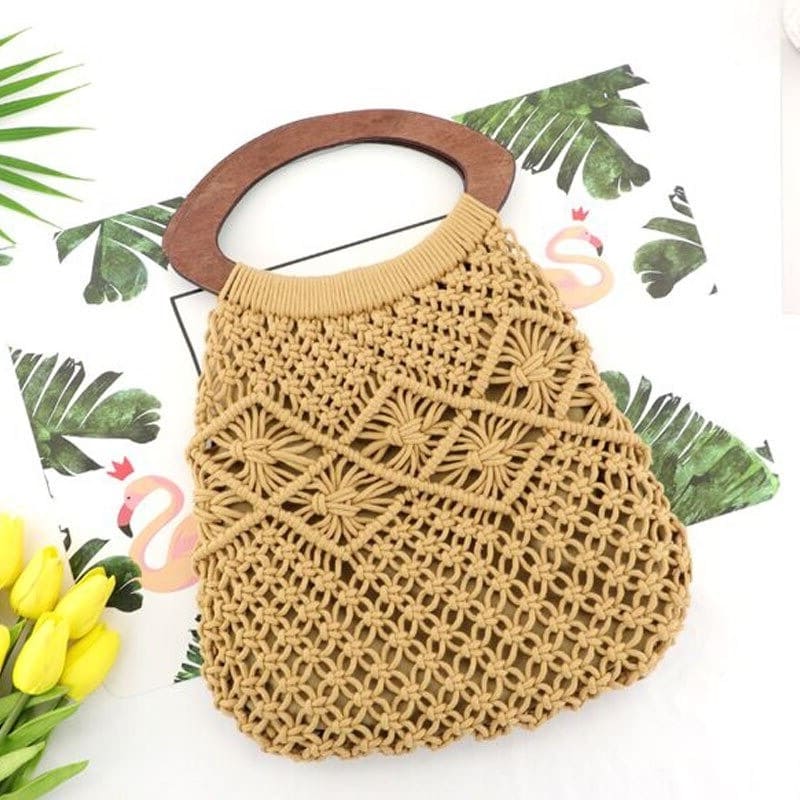 Sac crochet en macramé