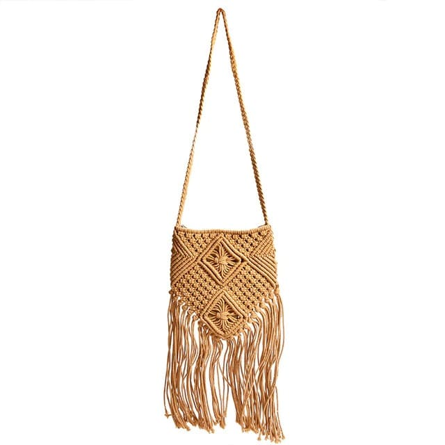 Sac macramé frange