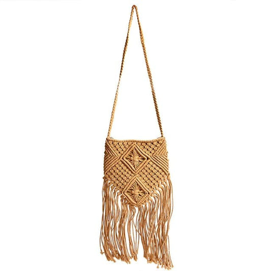 Sac macramé frange