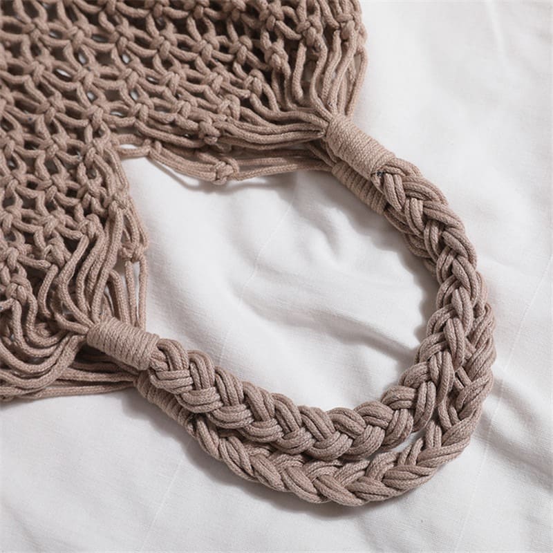 Sac filet en macramé