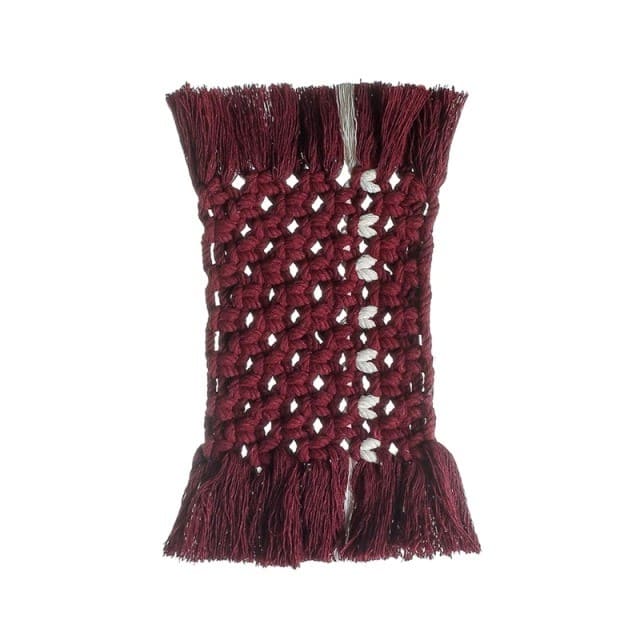 Sous-verre rectangulaire macramé