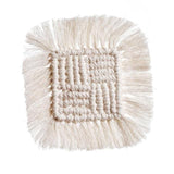 Sous-verre carré macramé