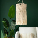 Suspension abat-jour macramé