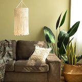 Suspension abat-jour macramé