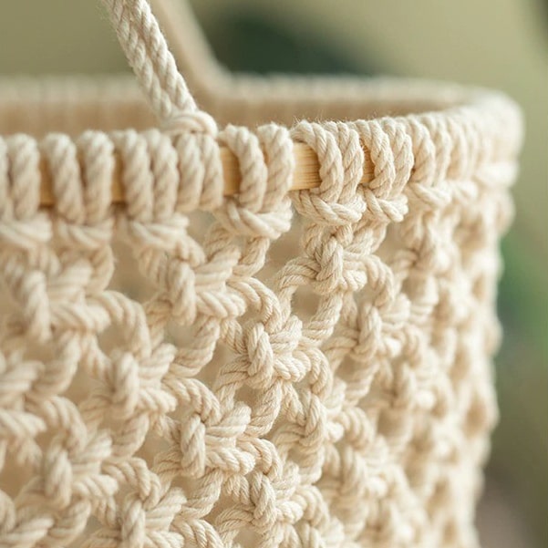 Suspension abat-jour macramé