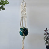 Suspension fleur macramé