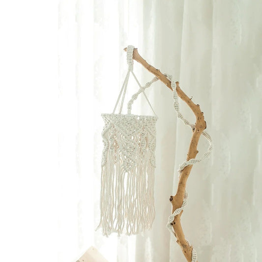 Suspension lampe macramé