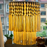 Suspension lustre macramé