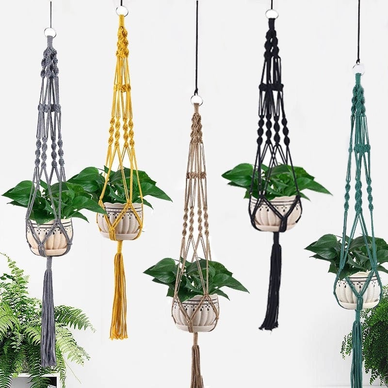 Suspension macramé couleur