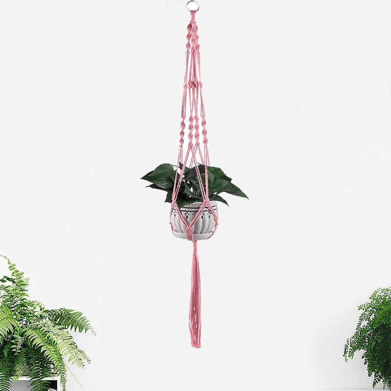 Suspension macramé couleur