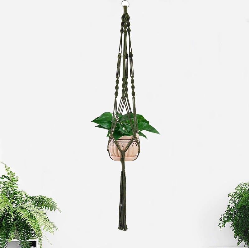 Suspension macramé couleur