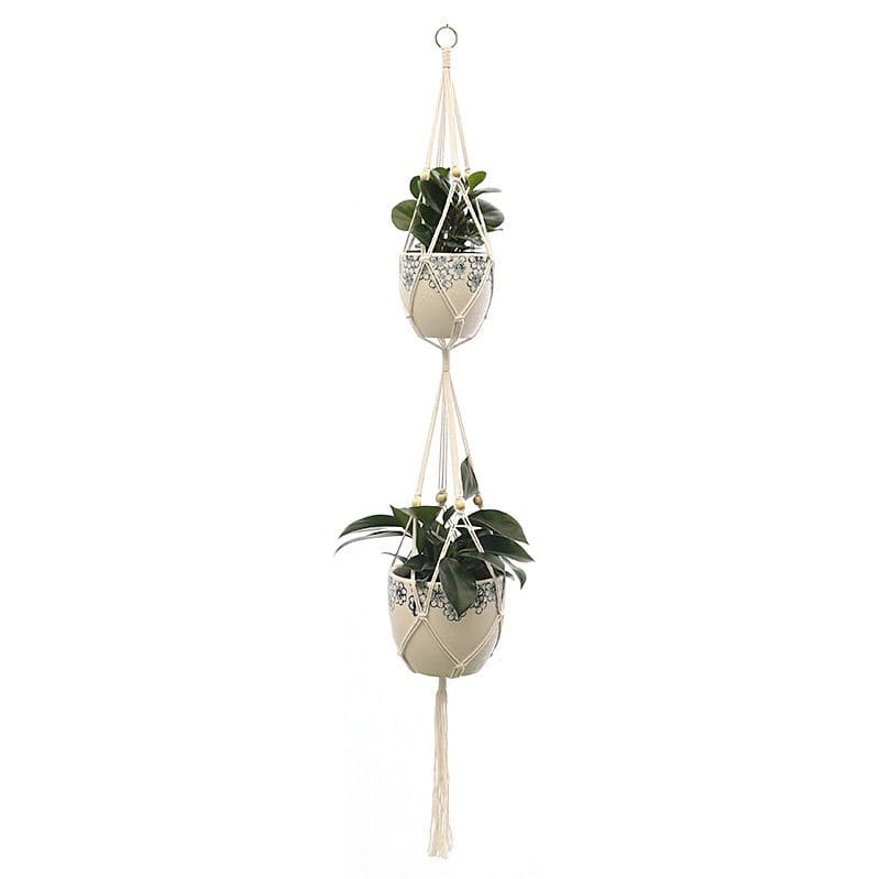 Suspension macramé double