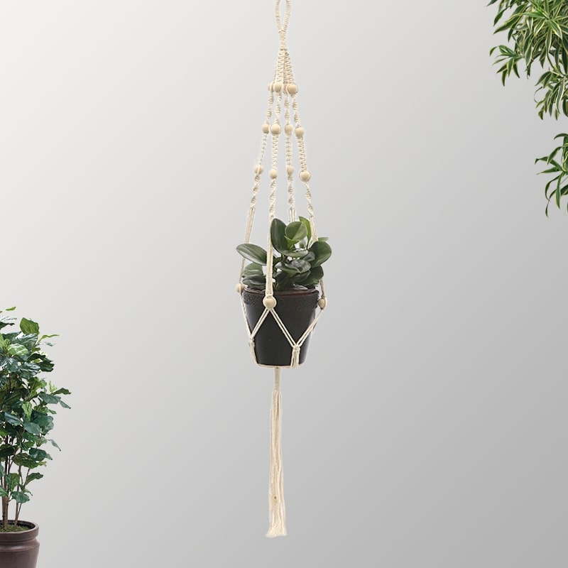 Suspension macramé avec perles