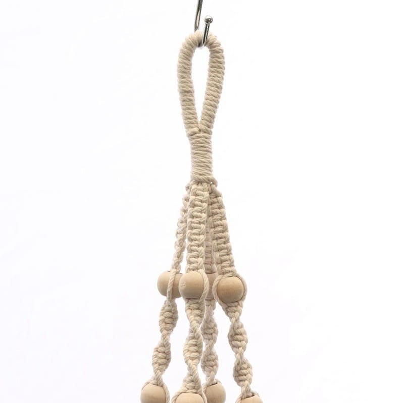 Suspension macramé avec perles