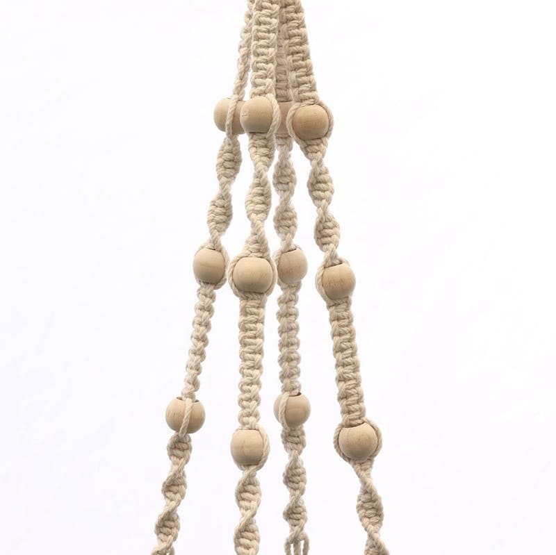Suspension macramé avec perles