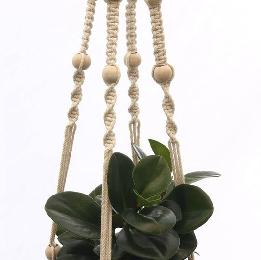 Suspension macramé avec perles