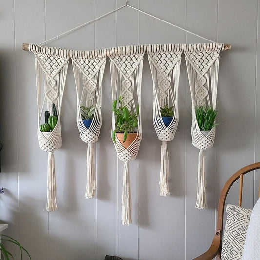 Suspension multiple macramé