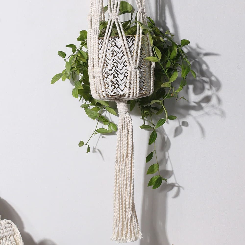 Suspension plante bohème macramé
