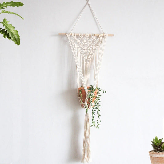 Suspension pot de fleur macramé
