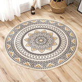 Tapis macramé rond