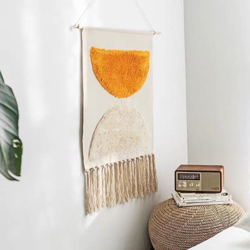 Tapisserie murale bohème macramé