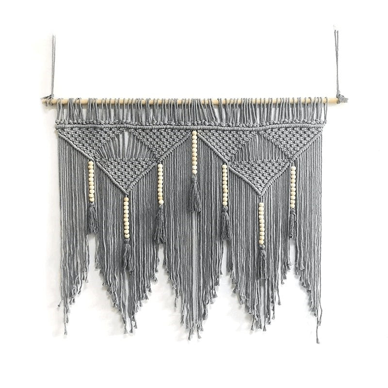 Tête de lit macramé en coton et corde