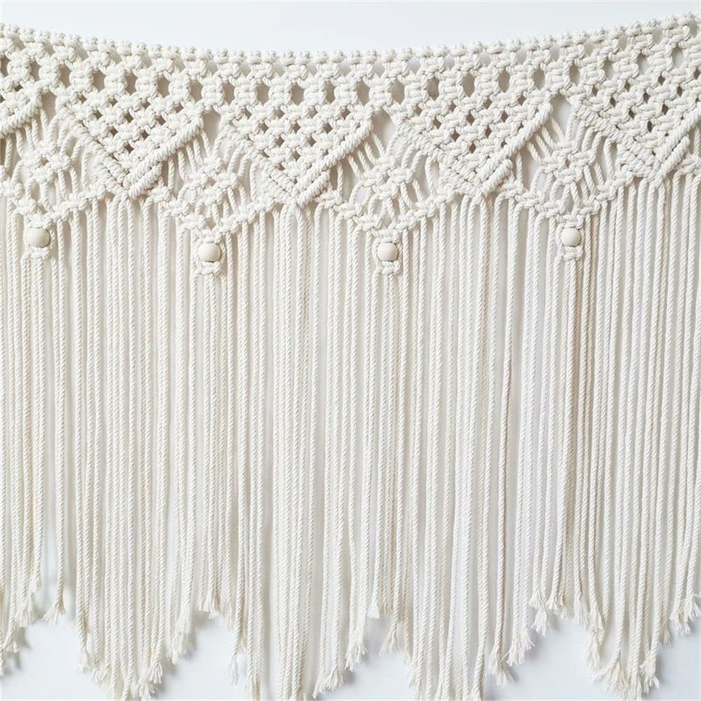 Tête de lit murale en macramé