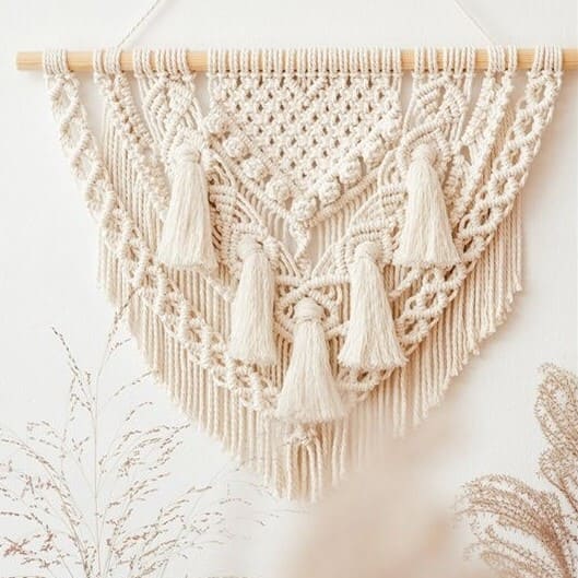 Tissage mural macramé