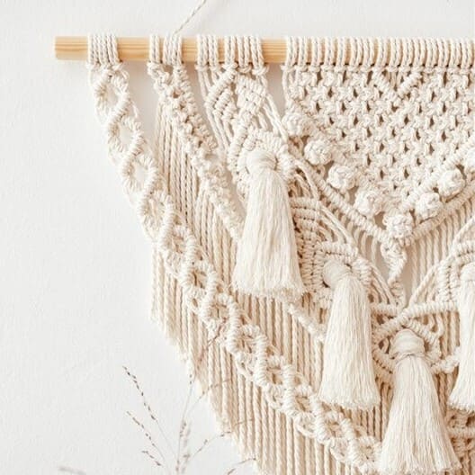 Tissage mural macramé