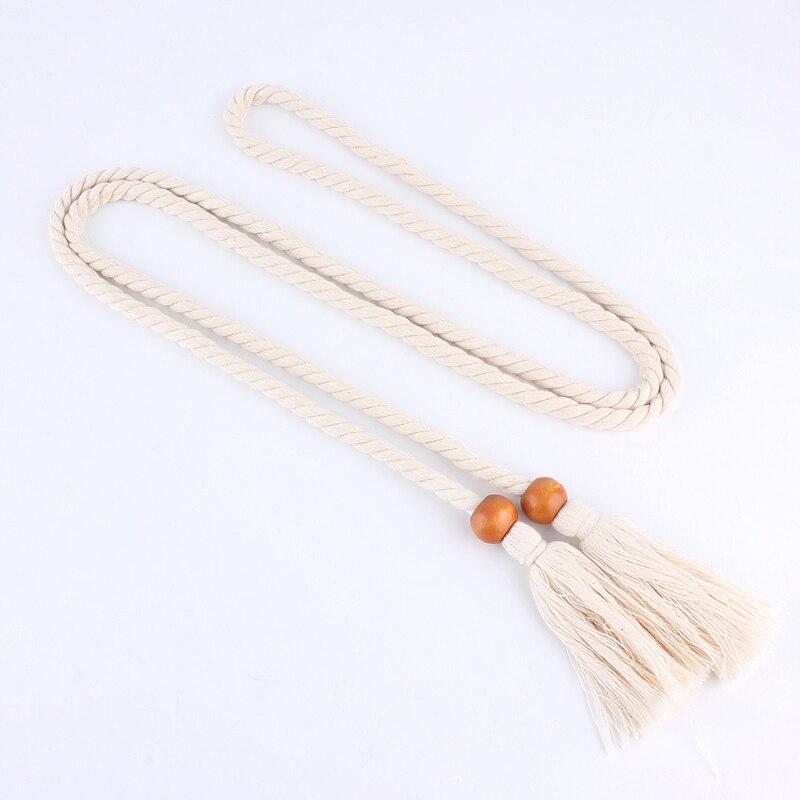 Ceinture blanche macramé