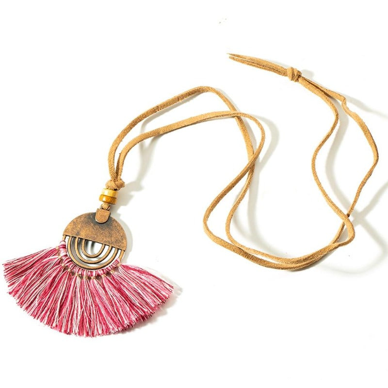 Collier en macramé bohème